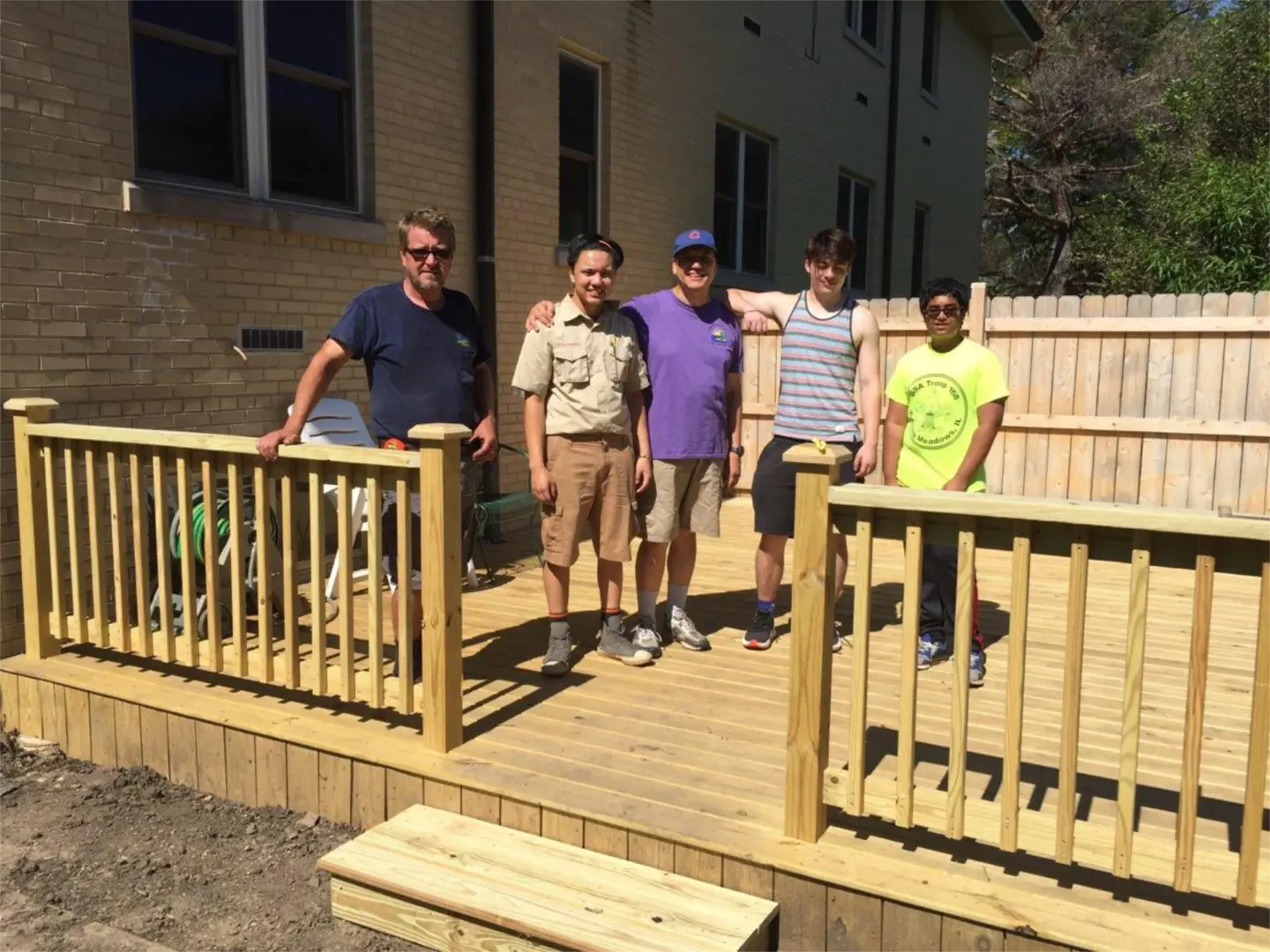 Boy Scouts St Colette Church Deck Project IMG
